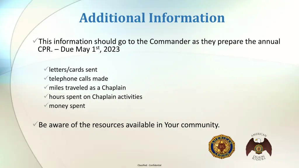 additional information