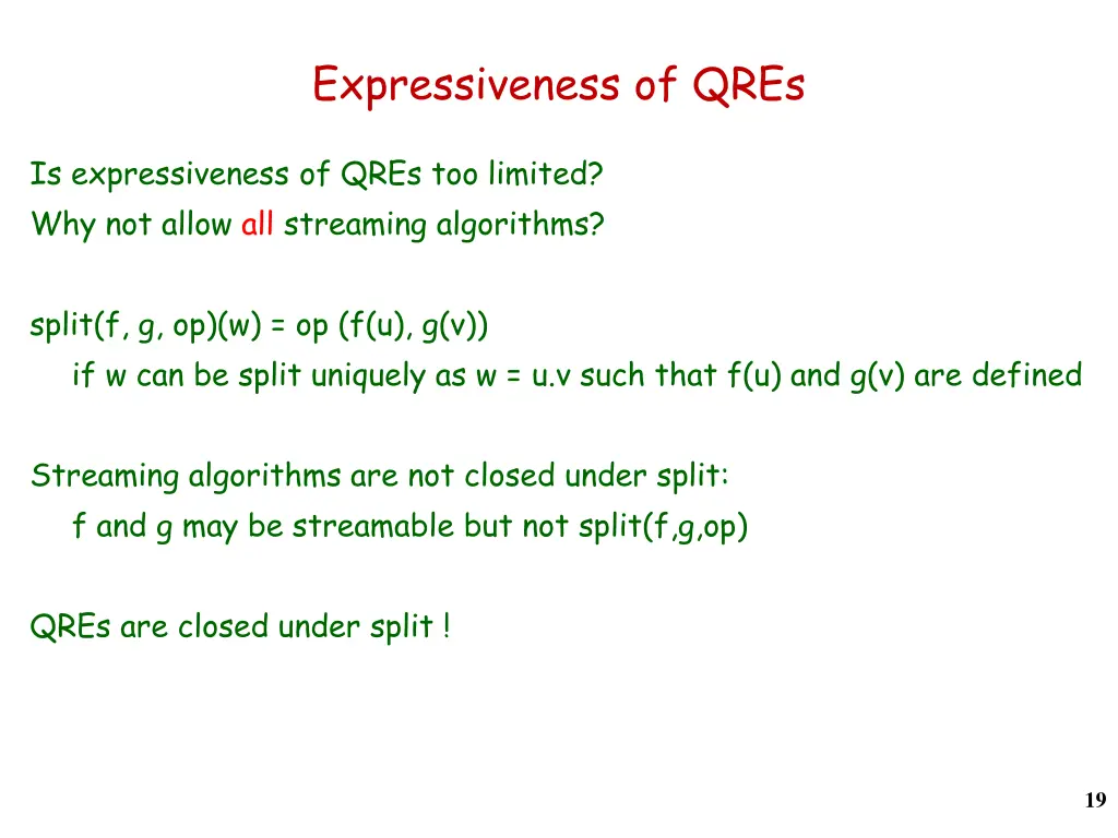 expressiveness of qres