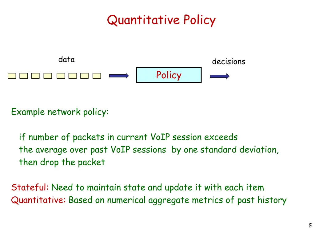 quantitative policy