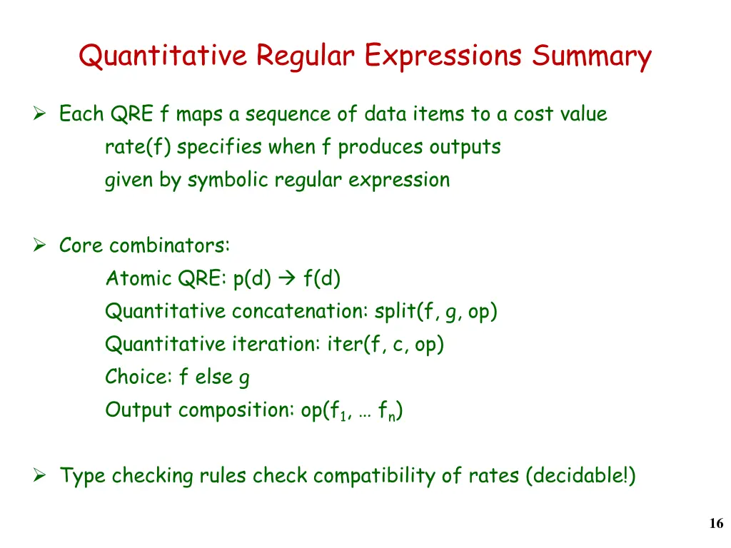 quantitative regular expressions summary