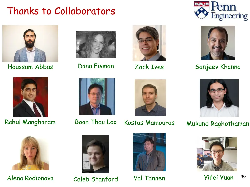 thanks to collaborators