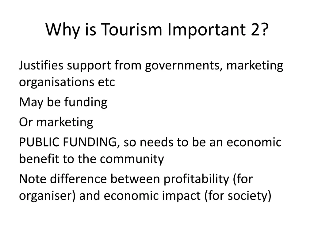 why is tourism important 2