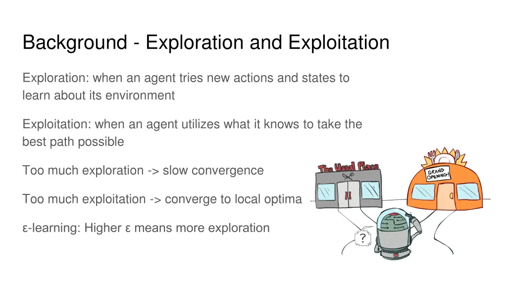 background exploration and exploitation
