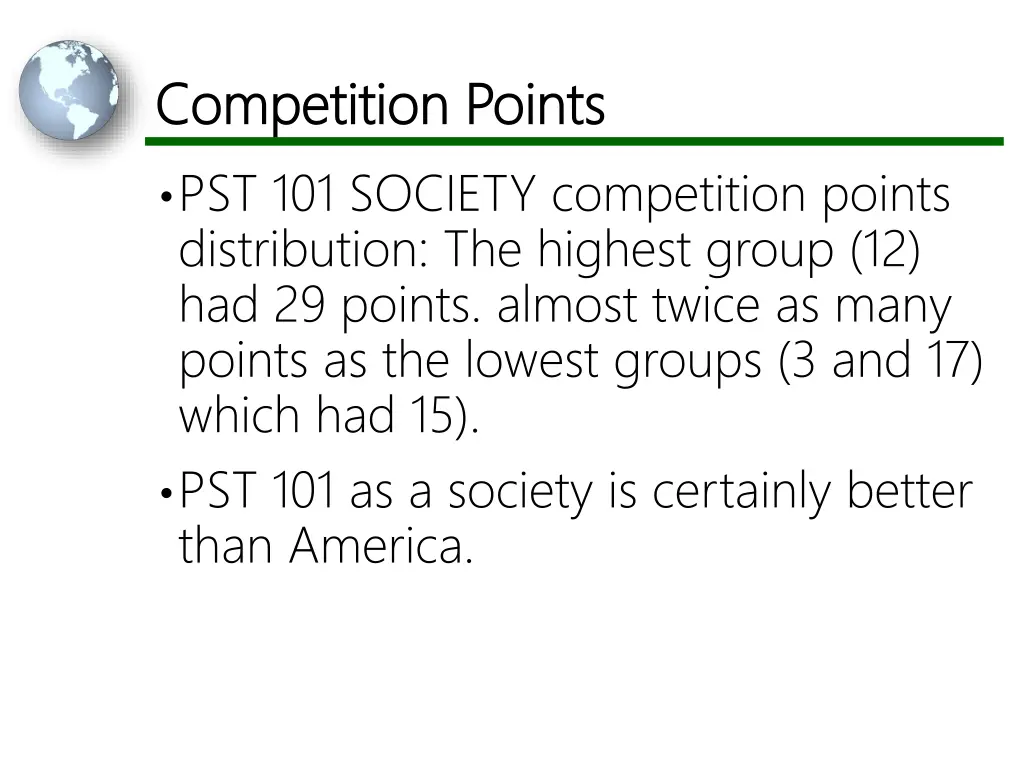 competition points competition points