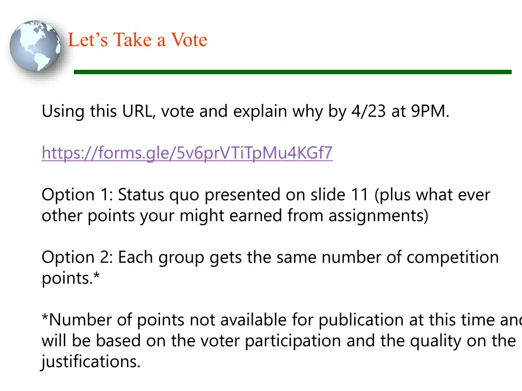 let s take a vote