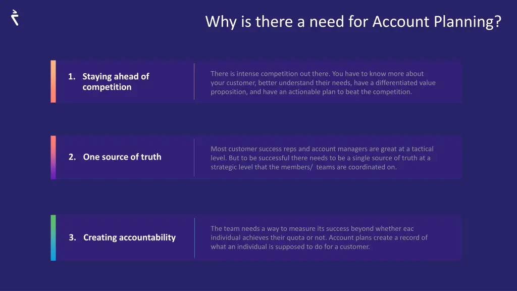 why is there a need for account planning