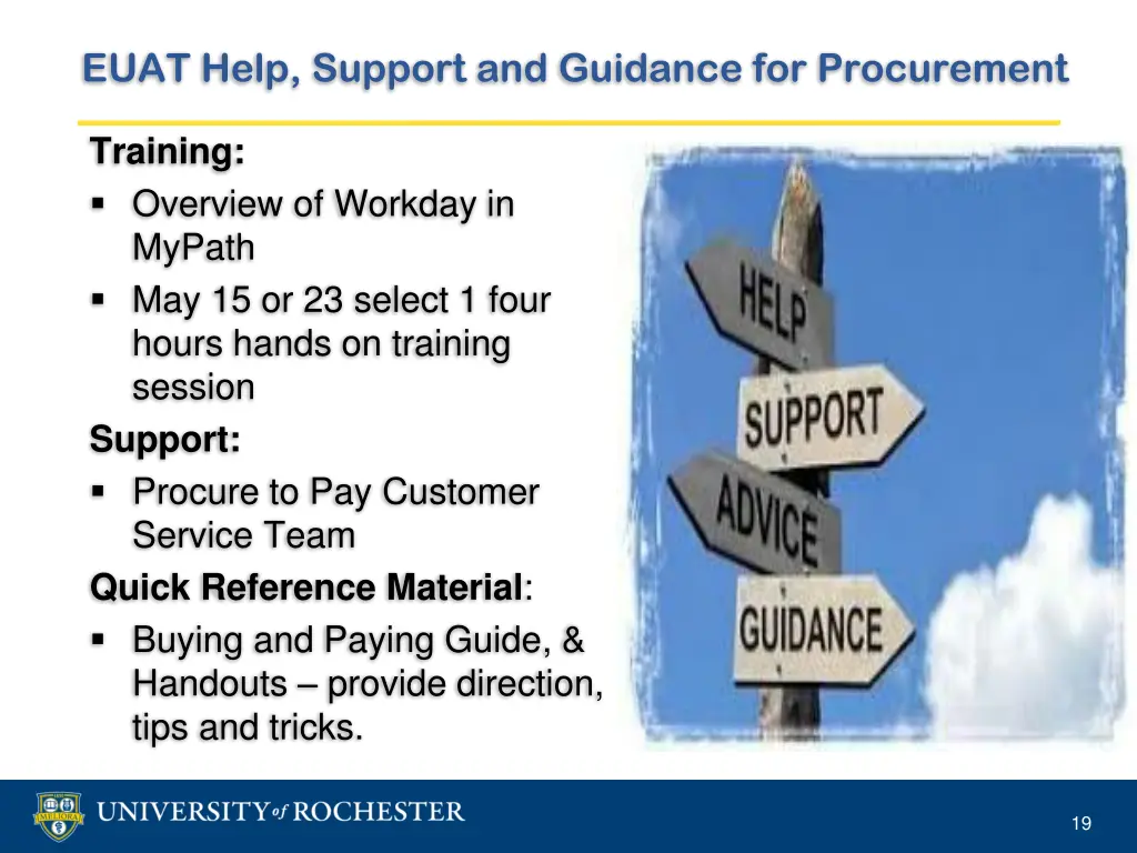 euat help support and guidance for procurement