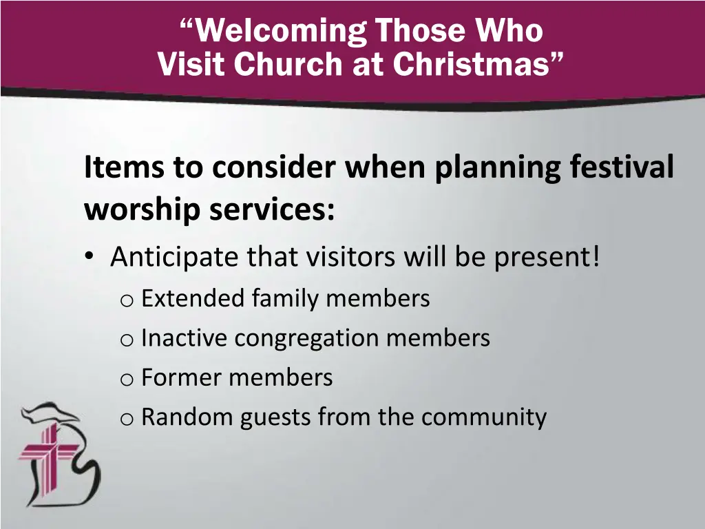 welcoming those who visit church at christmas 1