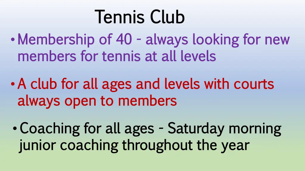 tennis club tennis club