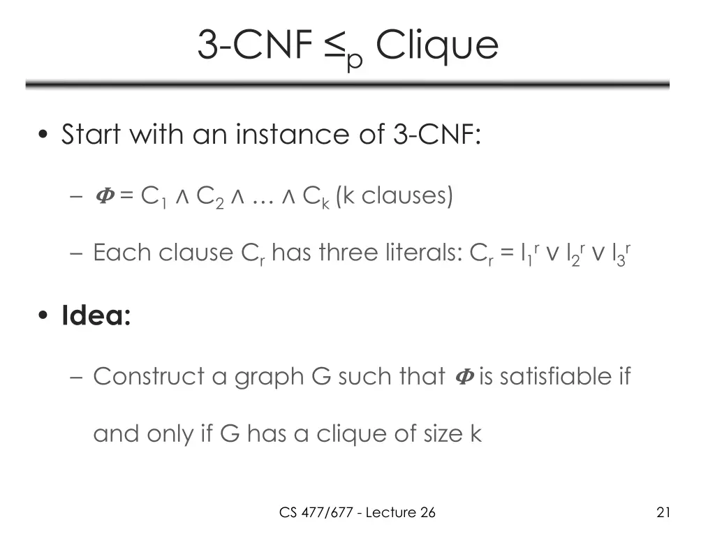 3 cnf p clique