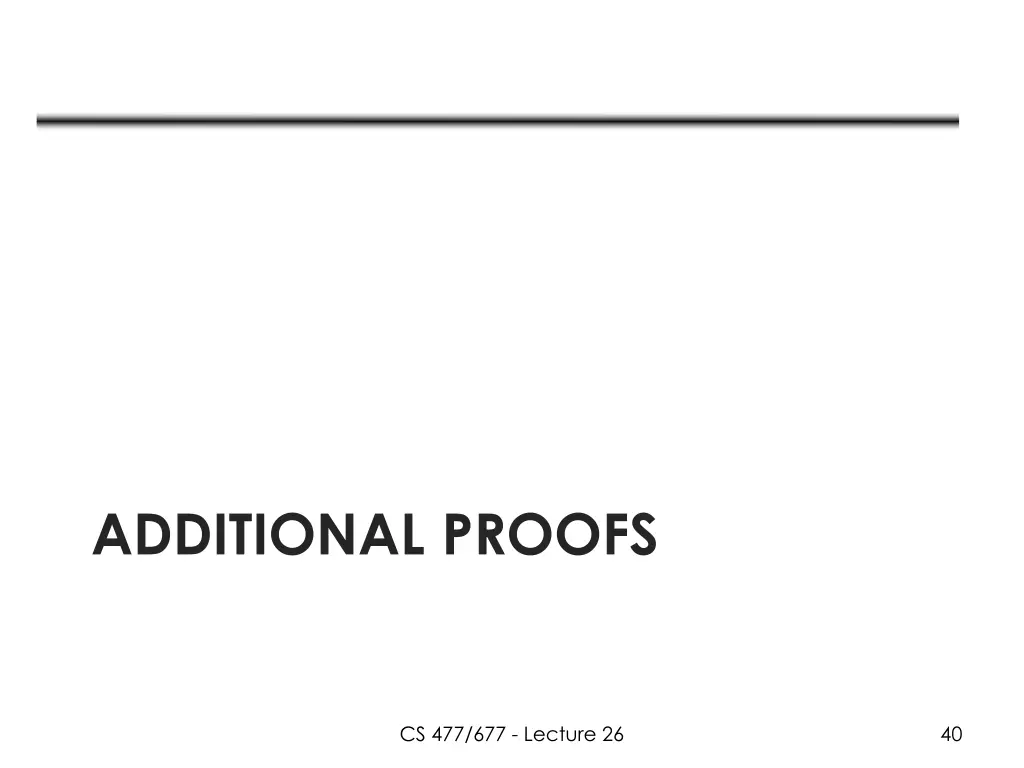 additional proofs