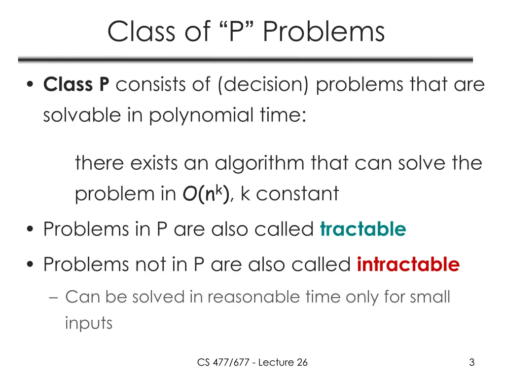 class of p problems