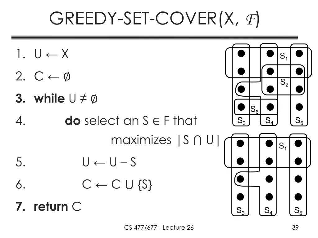 greedy set cover x f