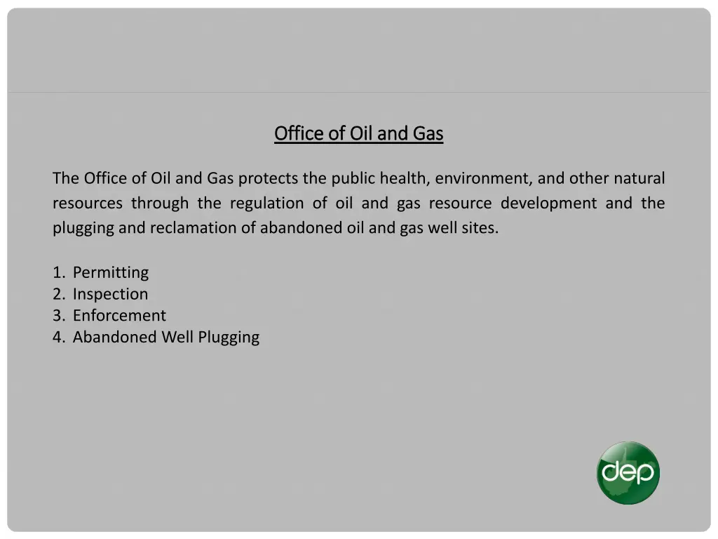 office of oil and gas office of oil and gas