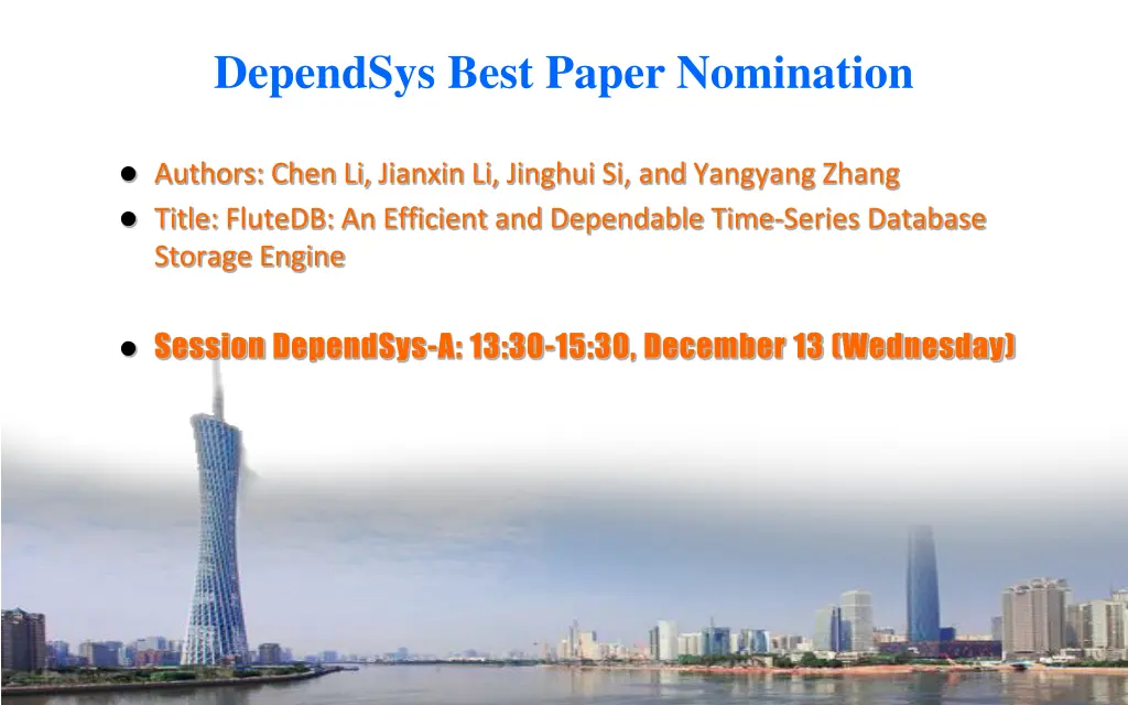 dependsys best paper nomination
