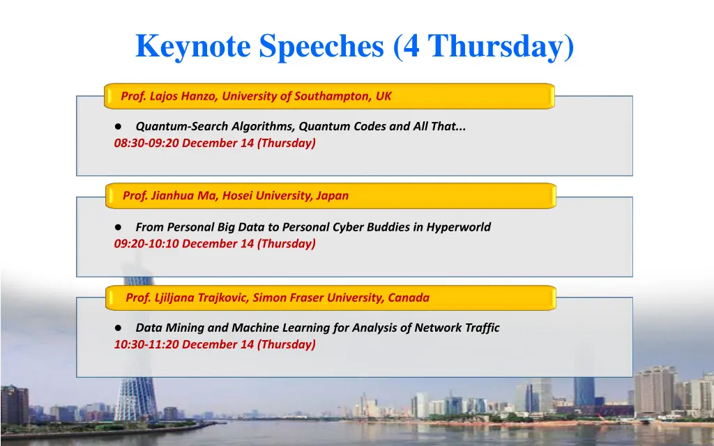 keynote speeches 4 thursday