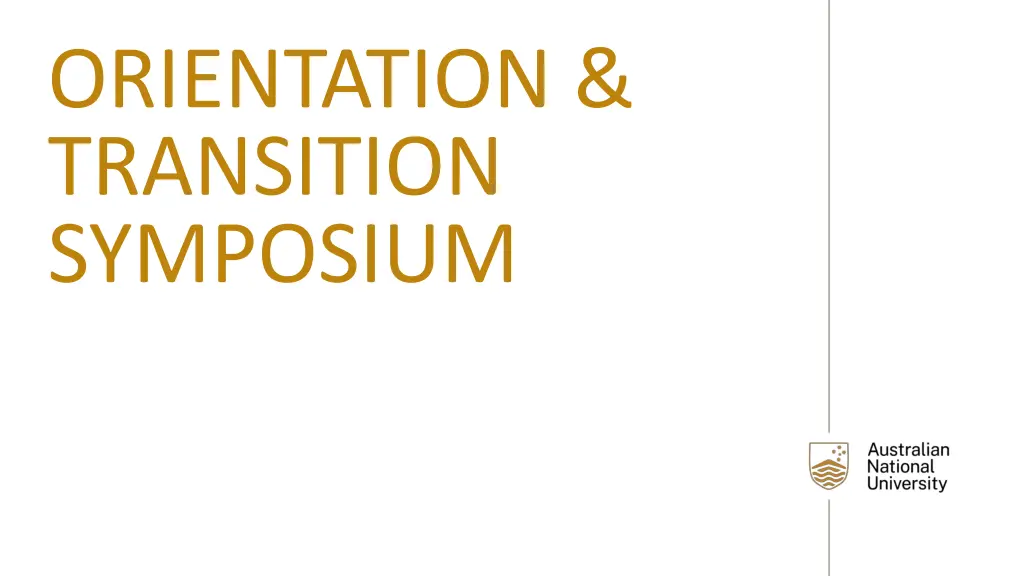 orientation transition symposium 1