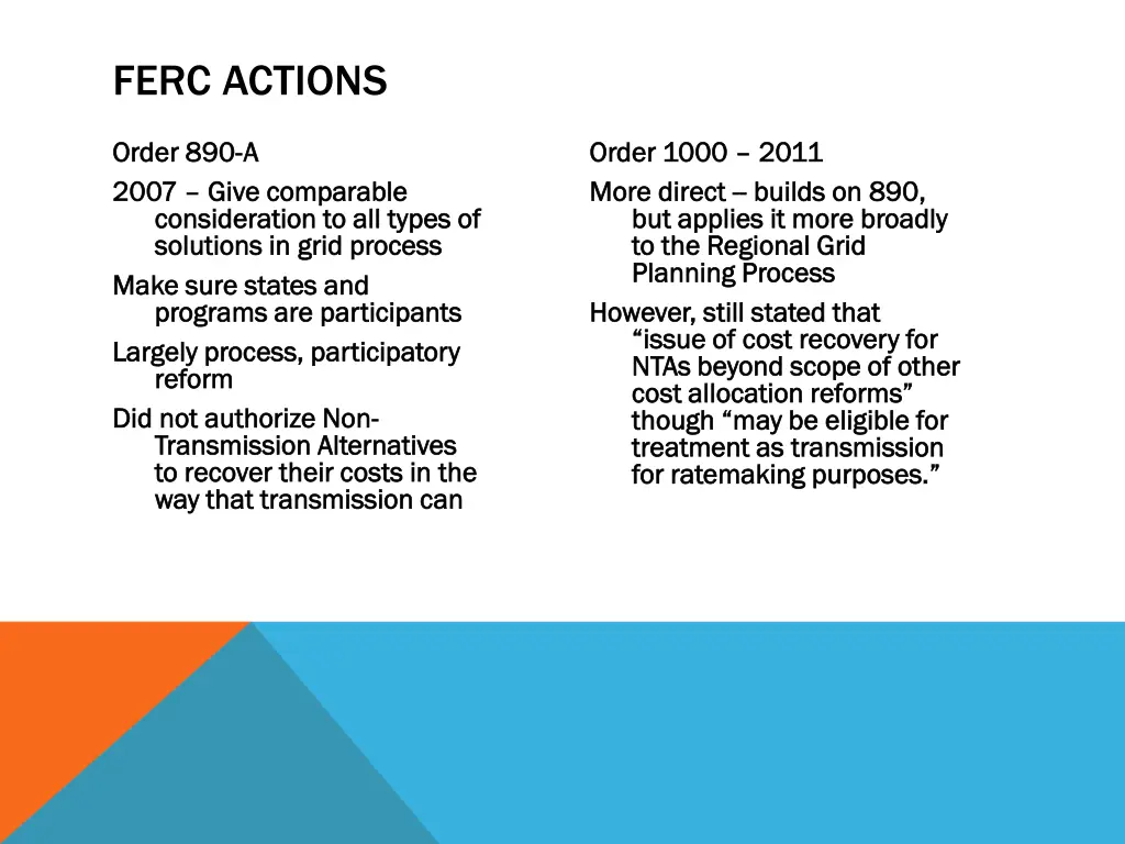 ferc actions