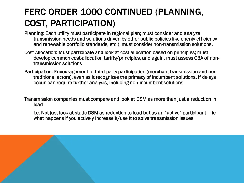 ferc order 1000 continued planning cost