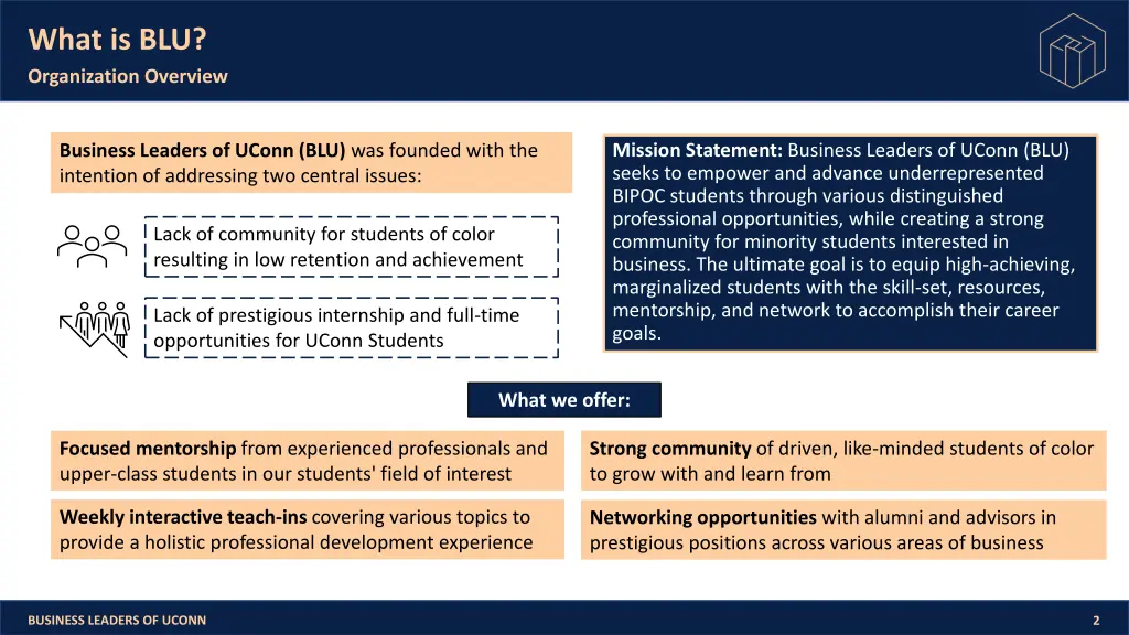 what is blu organization overview