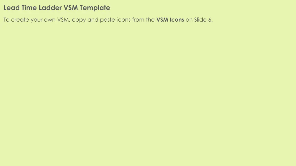 lead time ladder vsm template