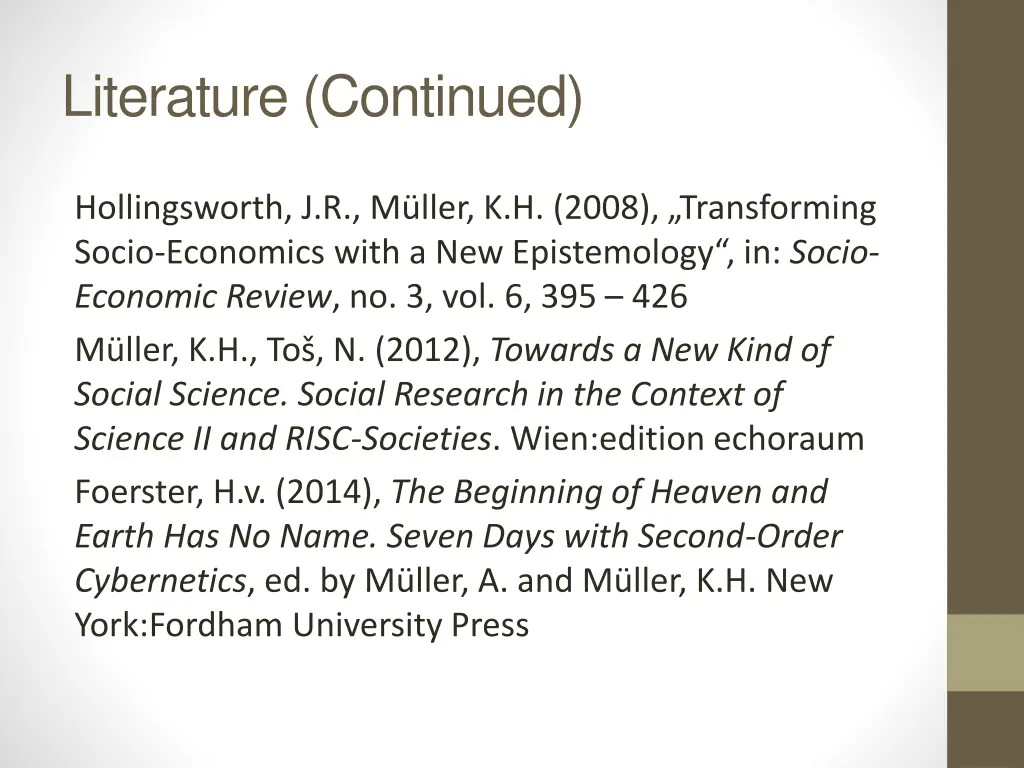 literature continued 2