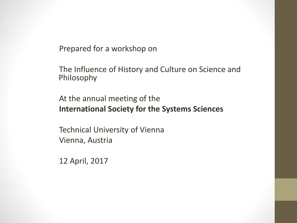 prepared for a workshop on