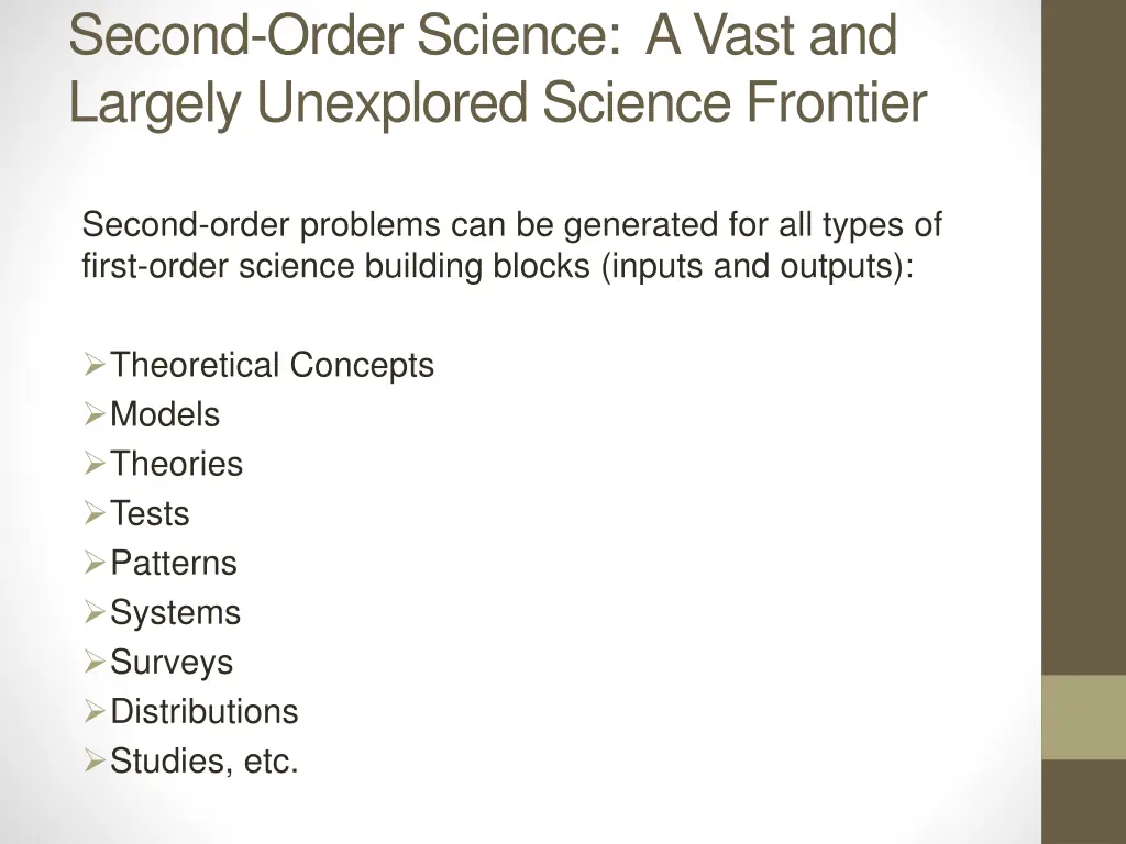 second order science a vast and largely