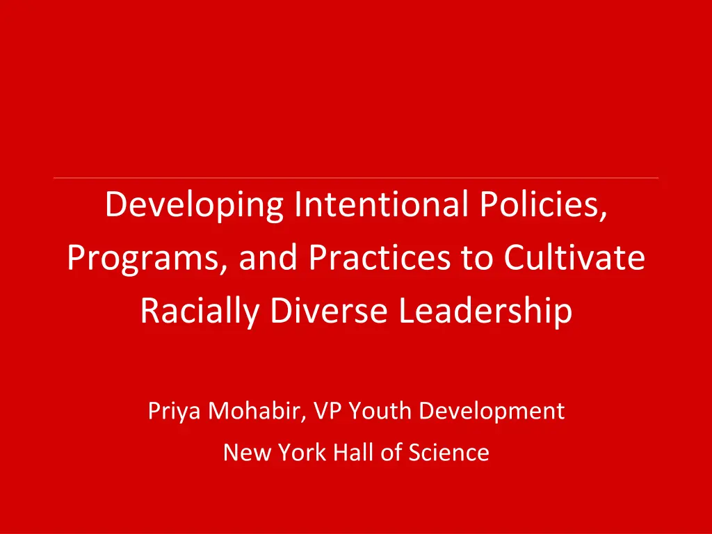 developing intentional policies programs