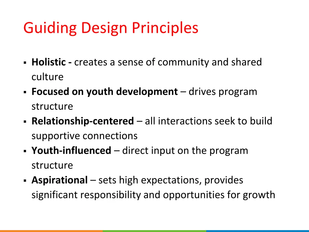 guiding design principles
