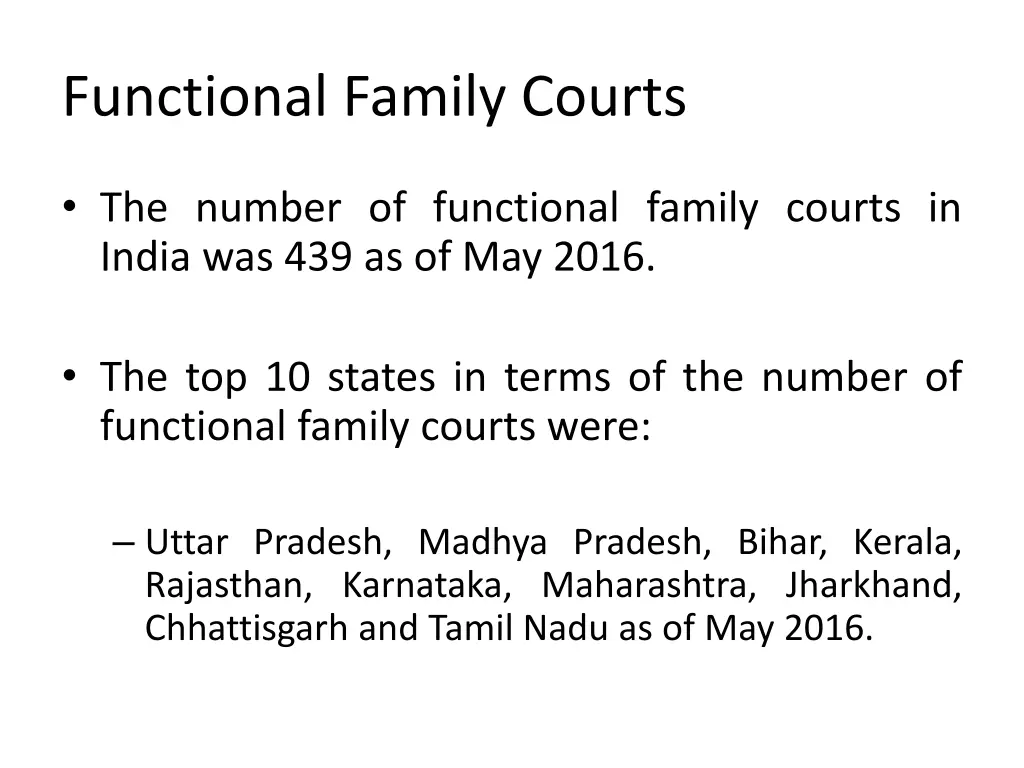 functional family courts