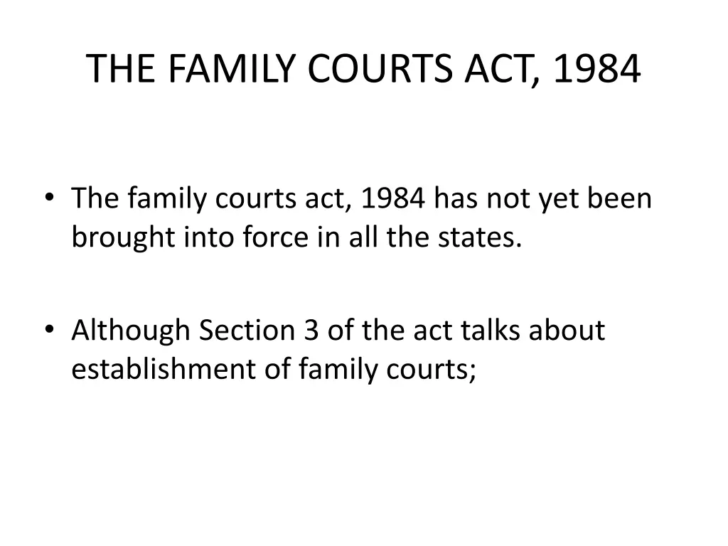 the family courts act 1984