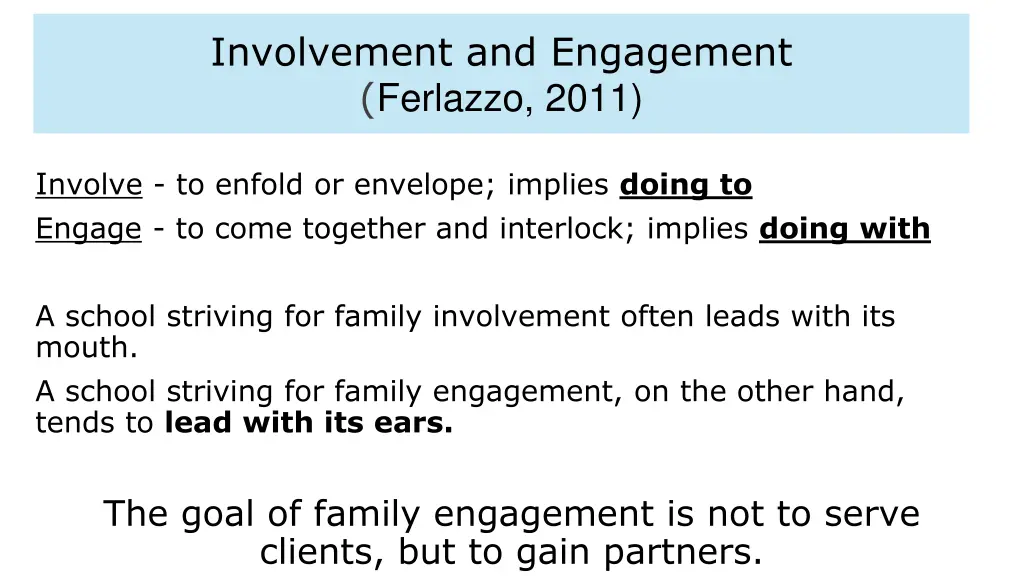 involvement and engagement ferlazzo 2011