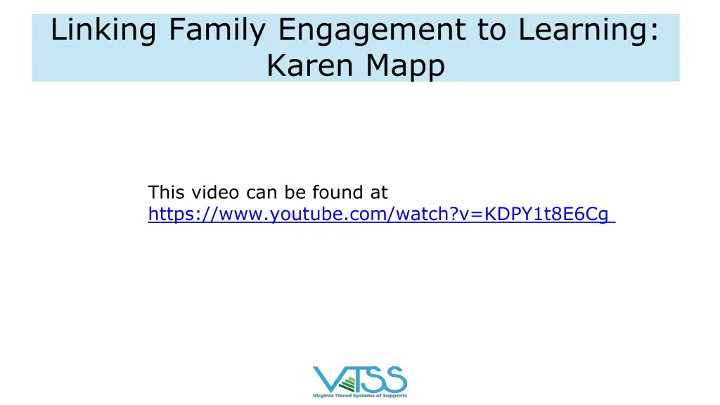 linking family engagement to learning karen mapp