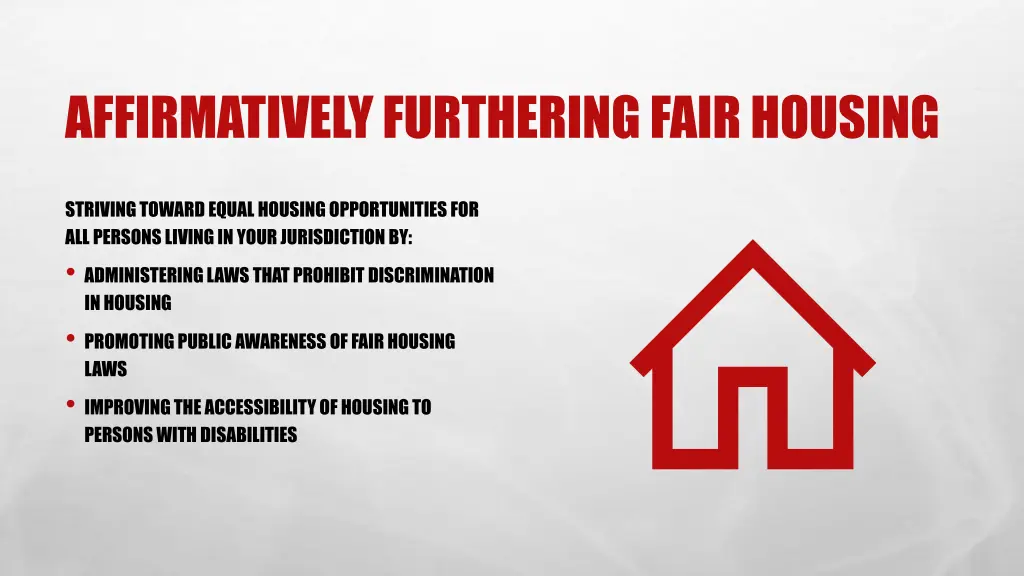 affirmatively furthering fair housing