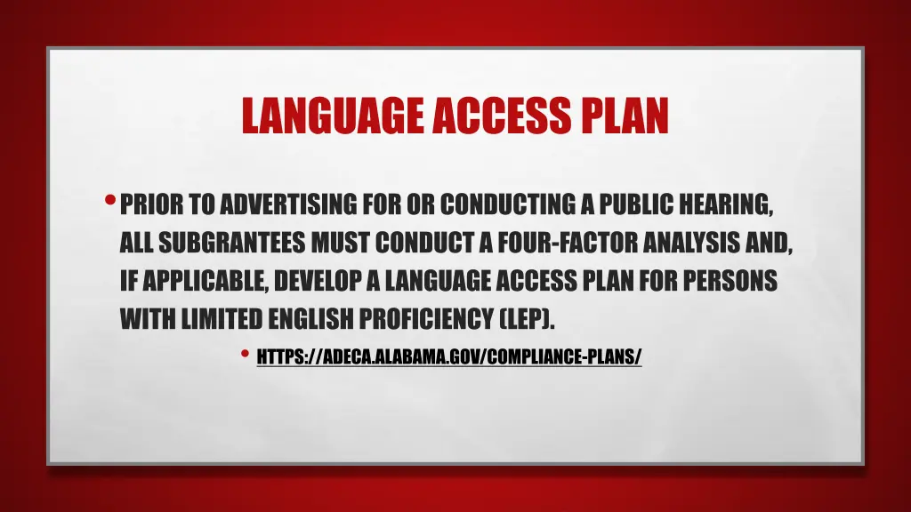 language access plan