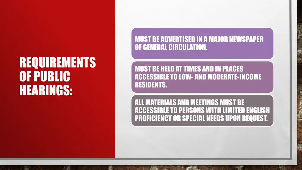 must be advertised in a major newspaper