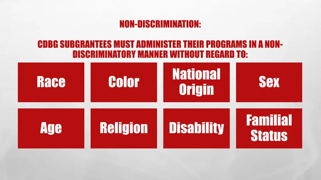 non discrimination