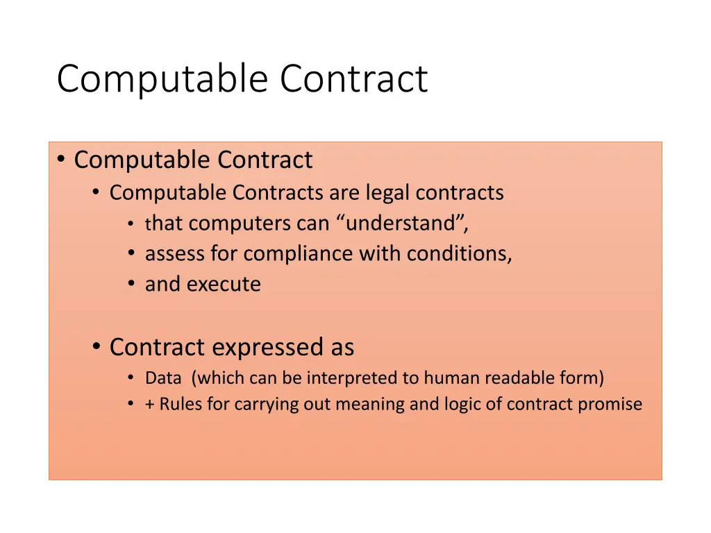 computable contract