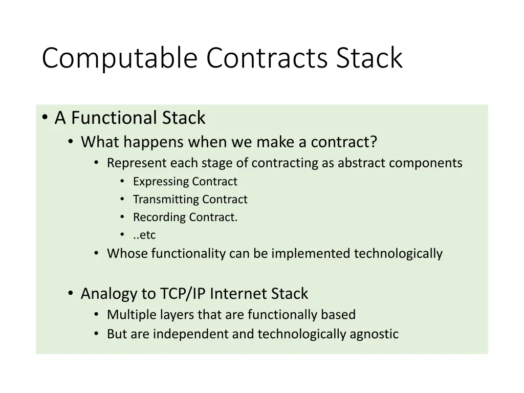 computable contracts stack
