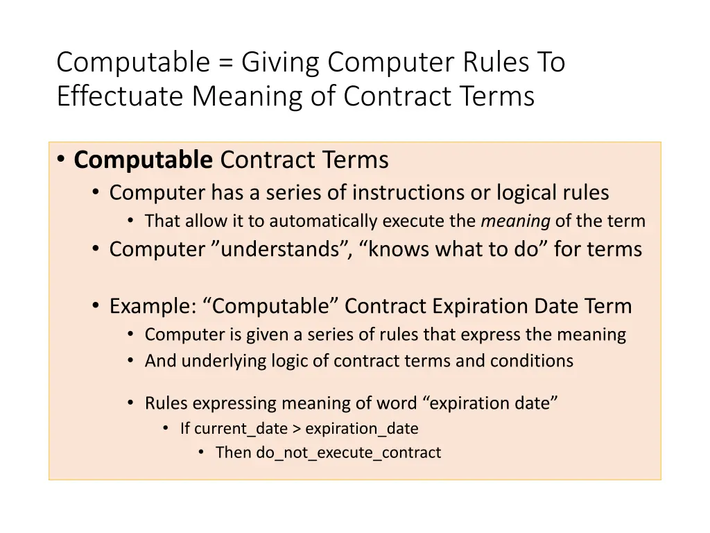 computable giving computer rules to effectuate