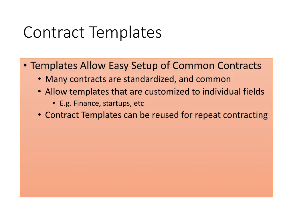 contract templates