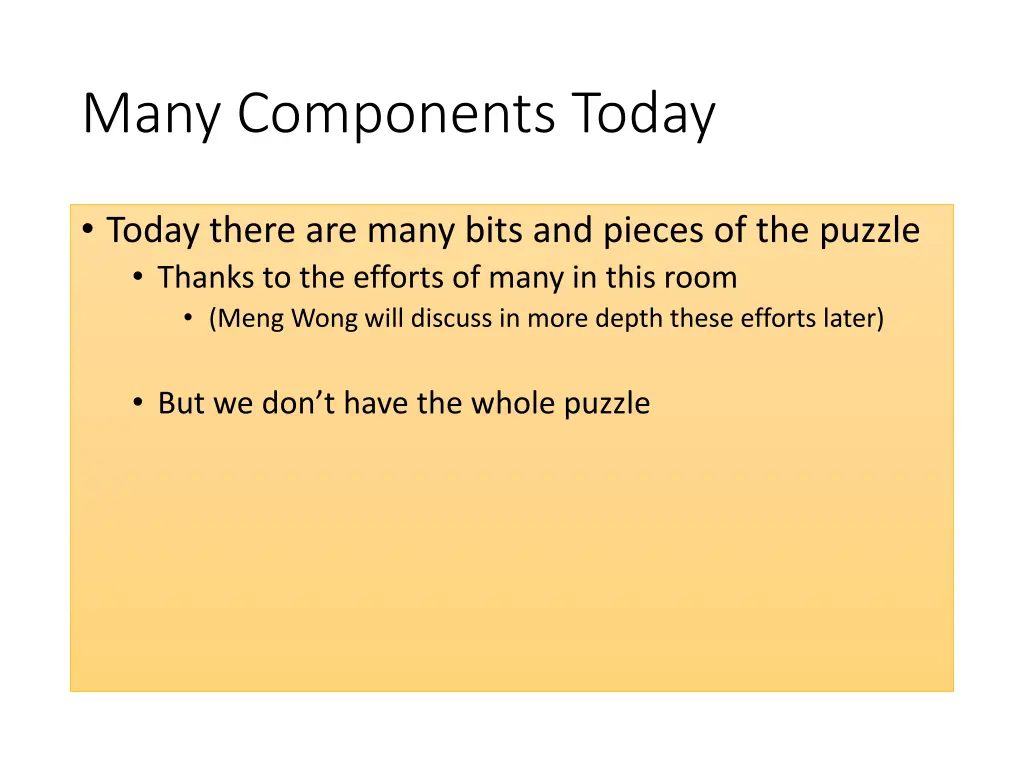many components today