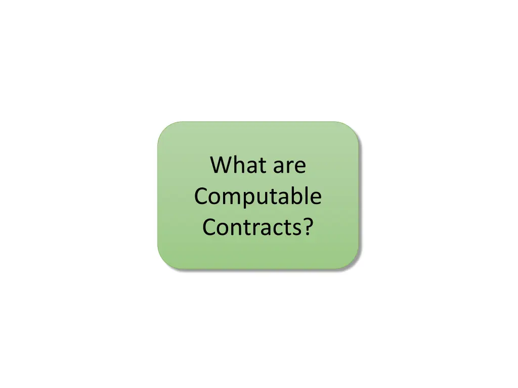 what are computable contracts