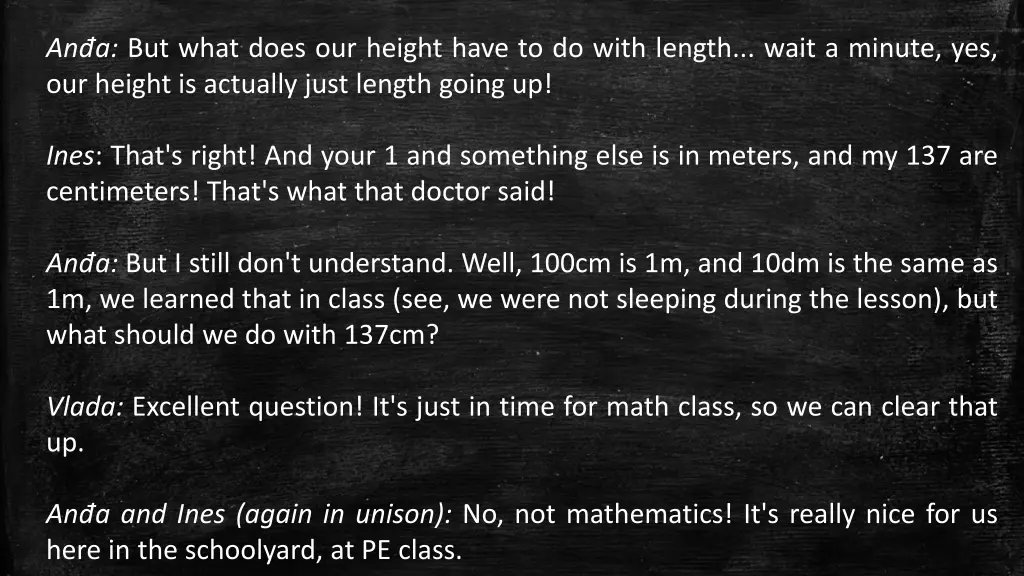 an a but what does our height have to do with