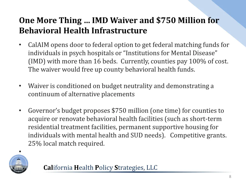 one more thing imd waiver and 750 million
