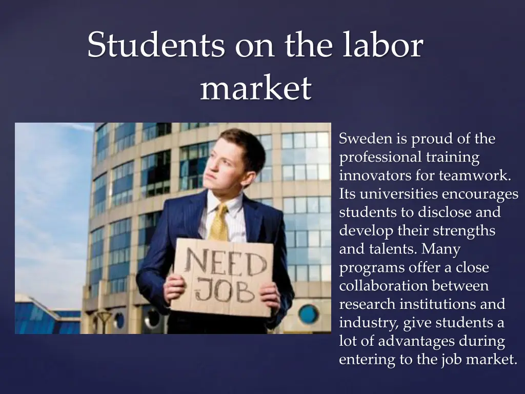 students on the labor market