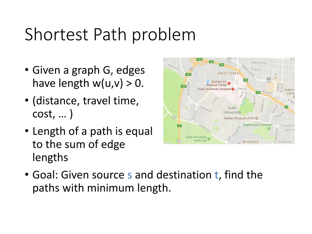 shortest path problem