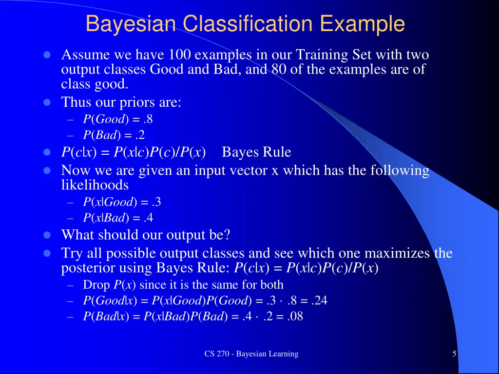 bayesian classification example 2