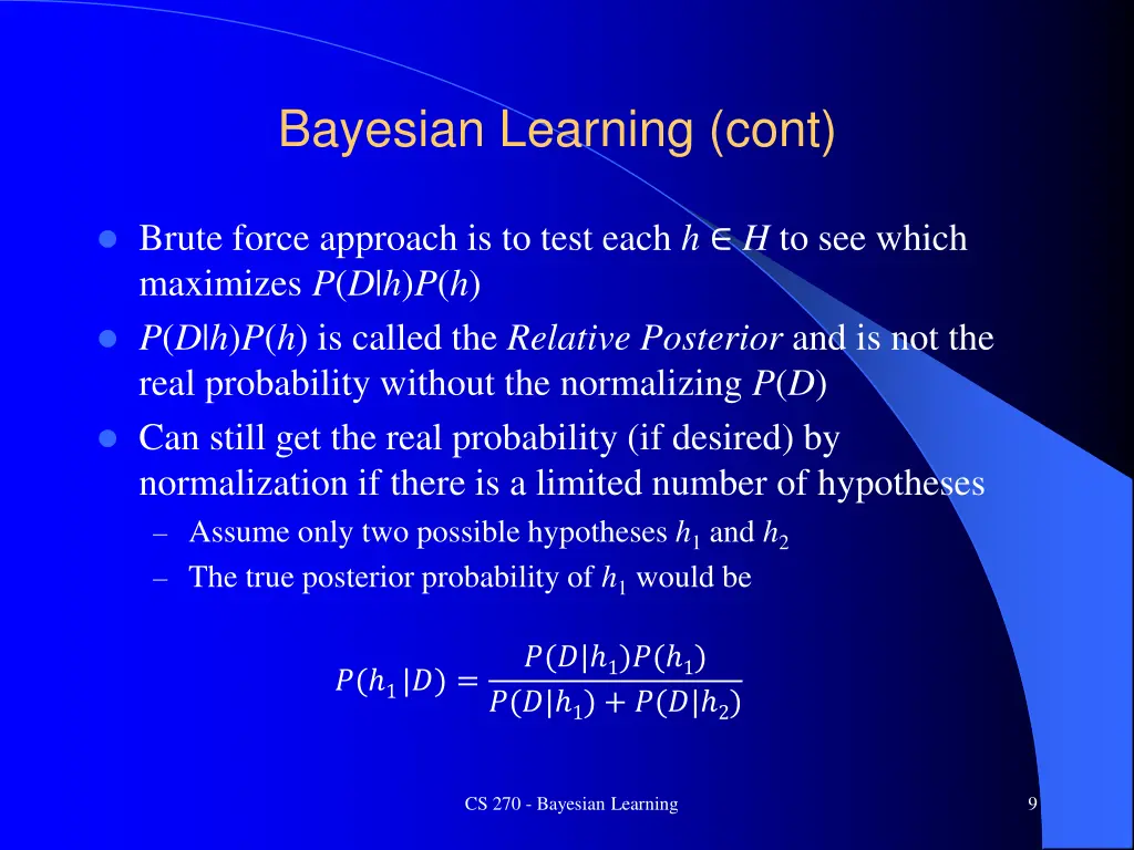 bayesian learning cont
